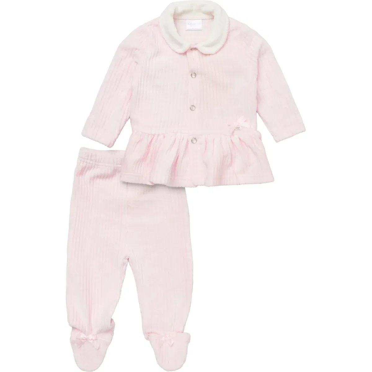 Утепленный костюм с рюшами Rock a Bye Baby Boutique, розовый