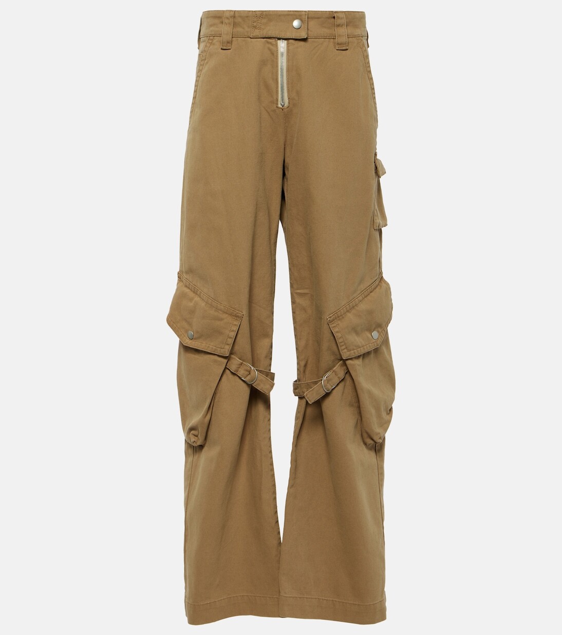 

Хлопковые брюки карго potinal с поясом Acne Studios, бежевый