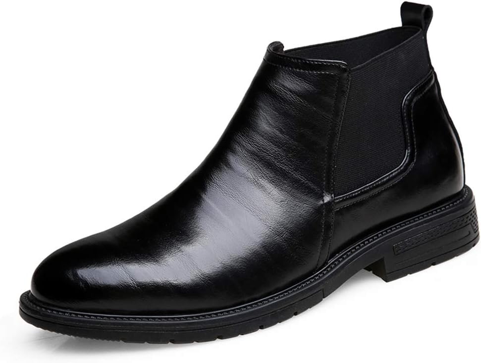

Мужские ботинки Челси, зимние высокие деловые кожаные туфли для работы и прогулок на улице, черные A- 41/UK 7.5/US 8 Grvpm