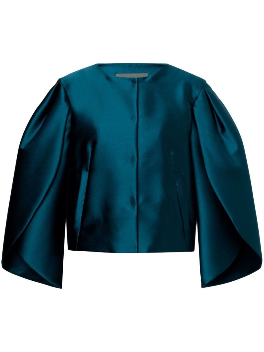 

Alberta Ferretti куртка из микадо с лепестковыми рукавами, синий