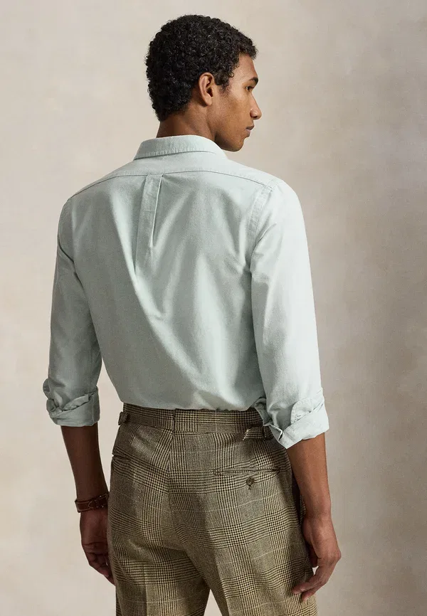 Рубашка оксфорд Slim Fit Polo Ralph Lauren, выцветшая мята — фото 3