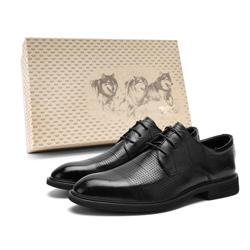 SEPTWOLVES Мужские черные классические туфли, цвет Black (Standard Leather Shoe Size) — фото 4