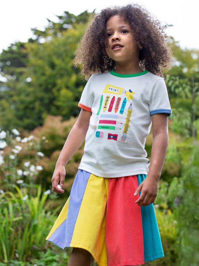 Детская юбка из органического хлопка с панелями Frugi, Rainbow — фото 2