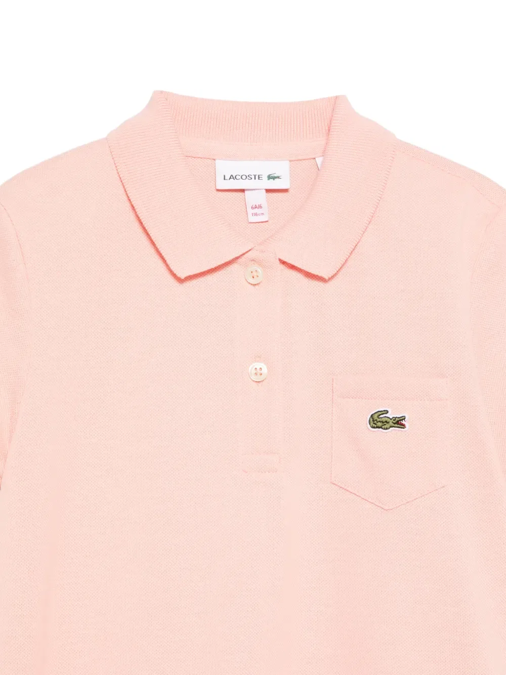 Платье с текстурой пике Lacoste Kids, розовый — фото 3