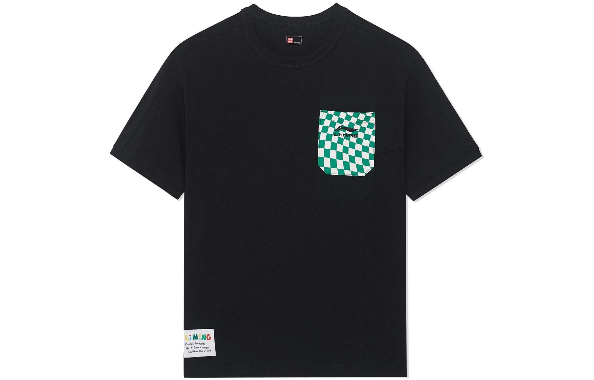 

LiNing Футболка унисекс черная, Черный, LiNing Футболка унисекс черная