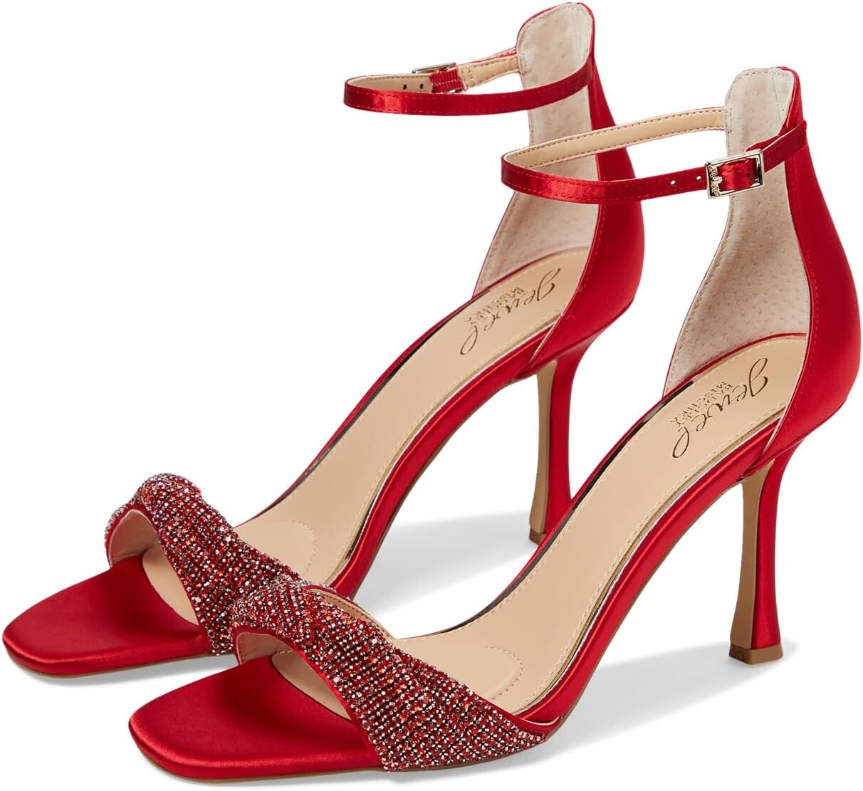 

Босоножки Yesica Jewel Badgley Mischka, цвет Red Satin