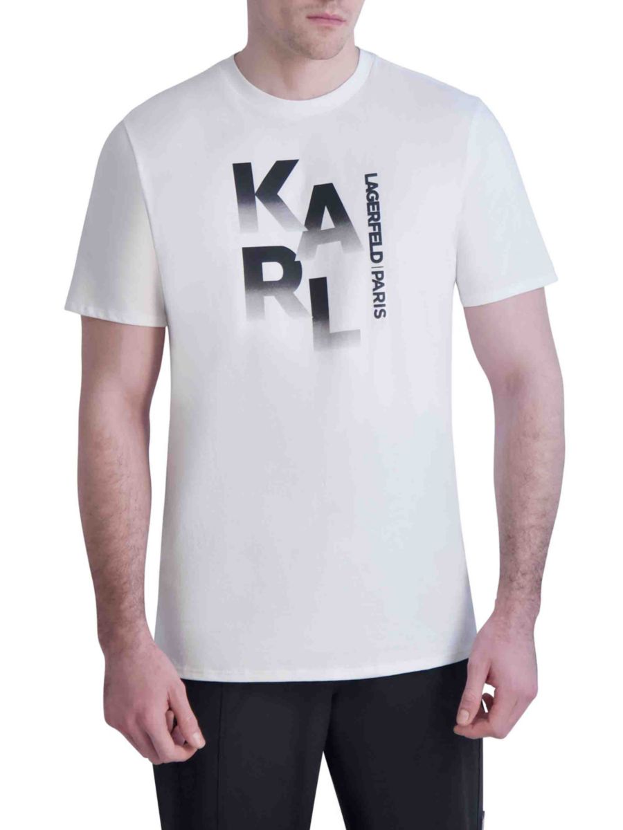 

Футболка с логотипом Ombré Karl Lagerfeld Paris, белый