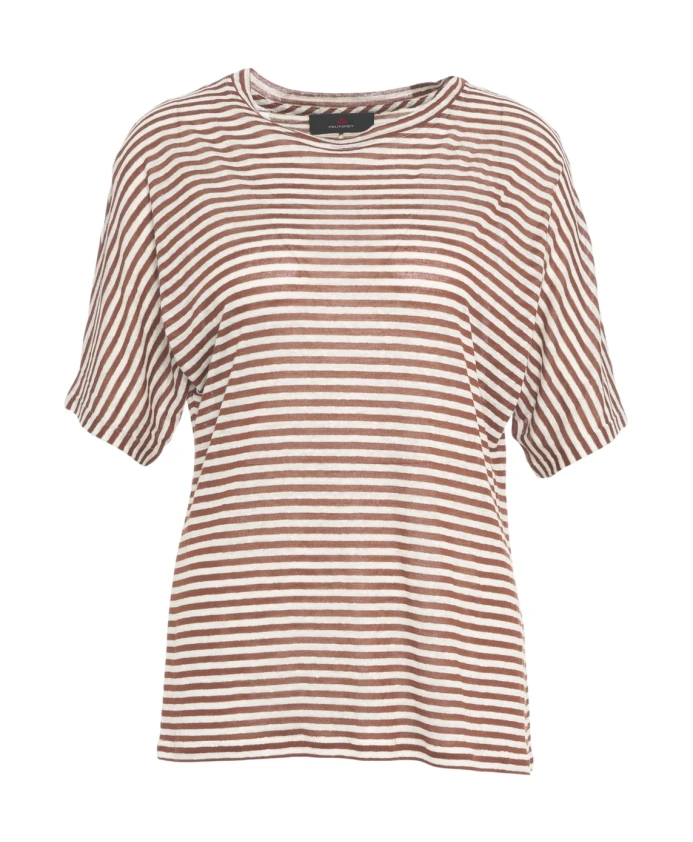 

Полосатая коричневая футболка SS25 Peuterey, мультиколор, Коричневый, Полосатая коричневая футболка SS25 Peuterey, мультиколор