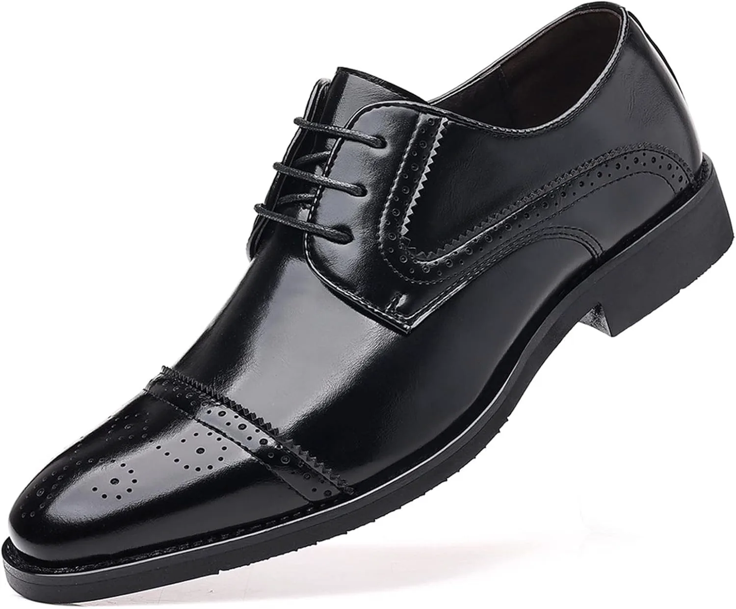 

Мужские туфли-оксфорды, классические туфли-дерби, туфли-броги, туфли для деловых встреч, свадеб и вечеринок KYOESCAI, черный