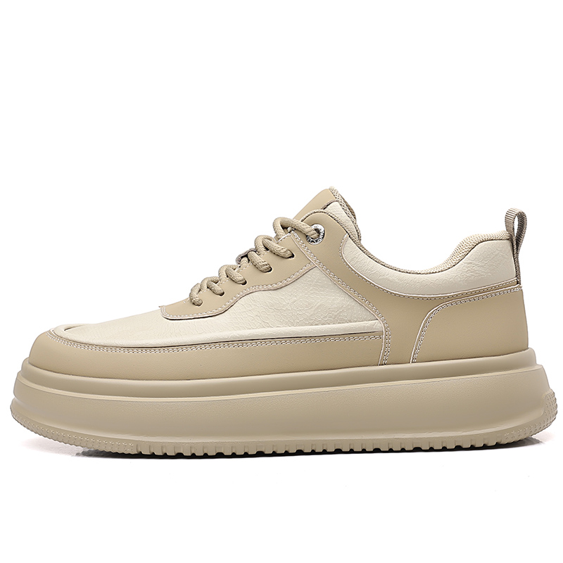 

Mulinsen Мужские низкие скейтерские кеды бежевые, цвет Beige