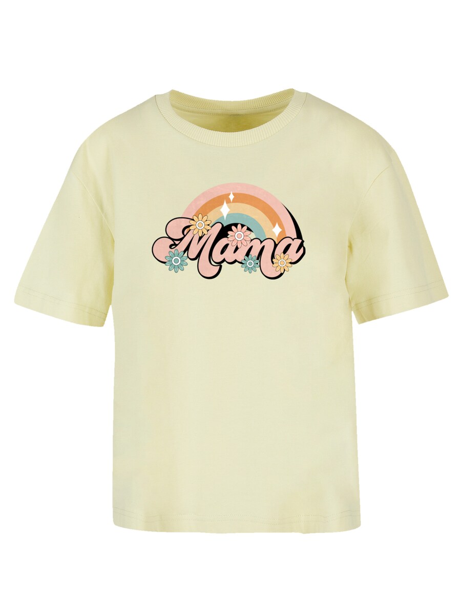 

Рубашка F4NT4STIC Mothers Day Celebration Rainbow Mama Design Mom Appreciation, цвет Pastel yellow