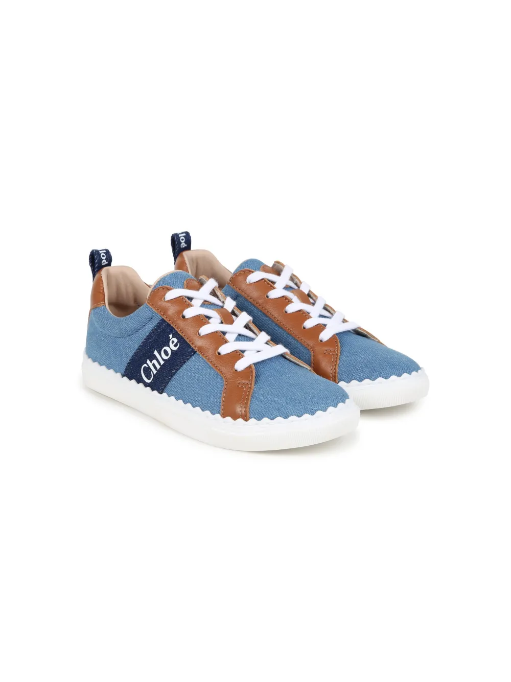 

Кроссовки с логотипом Chloé Kids, синий
