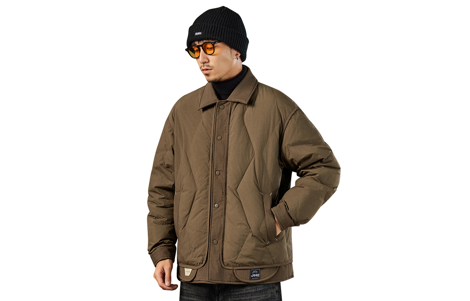 

Jeep Мужская пуховая куртка, Coffee