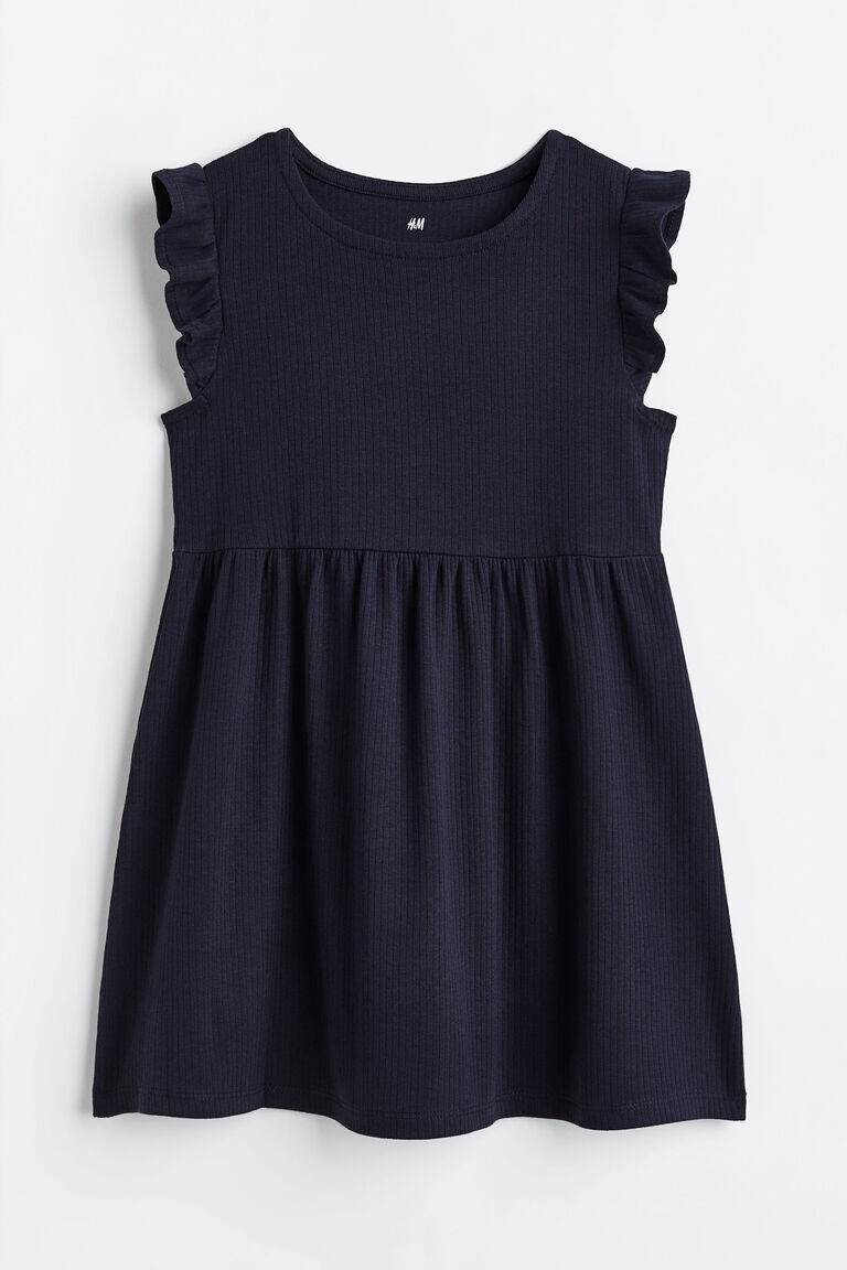 

Платье из джерси в рубчик H&M, синий