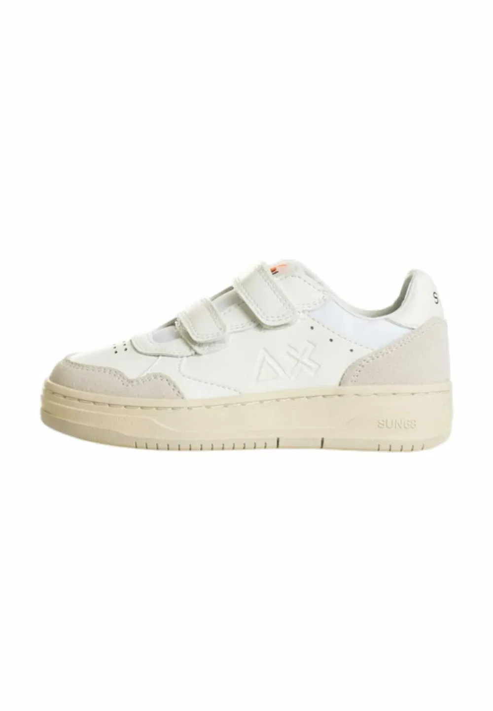 Детские большие кеды для скейтборда Boy's big basket baby z36353b.01 Sun68, Bianco