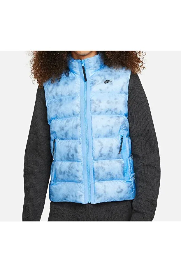 Мужская утепленная жилетка с длинным рукавом Nike, Turquoise Blue — фото 2