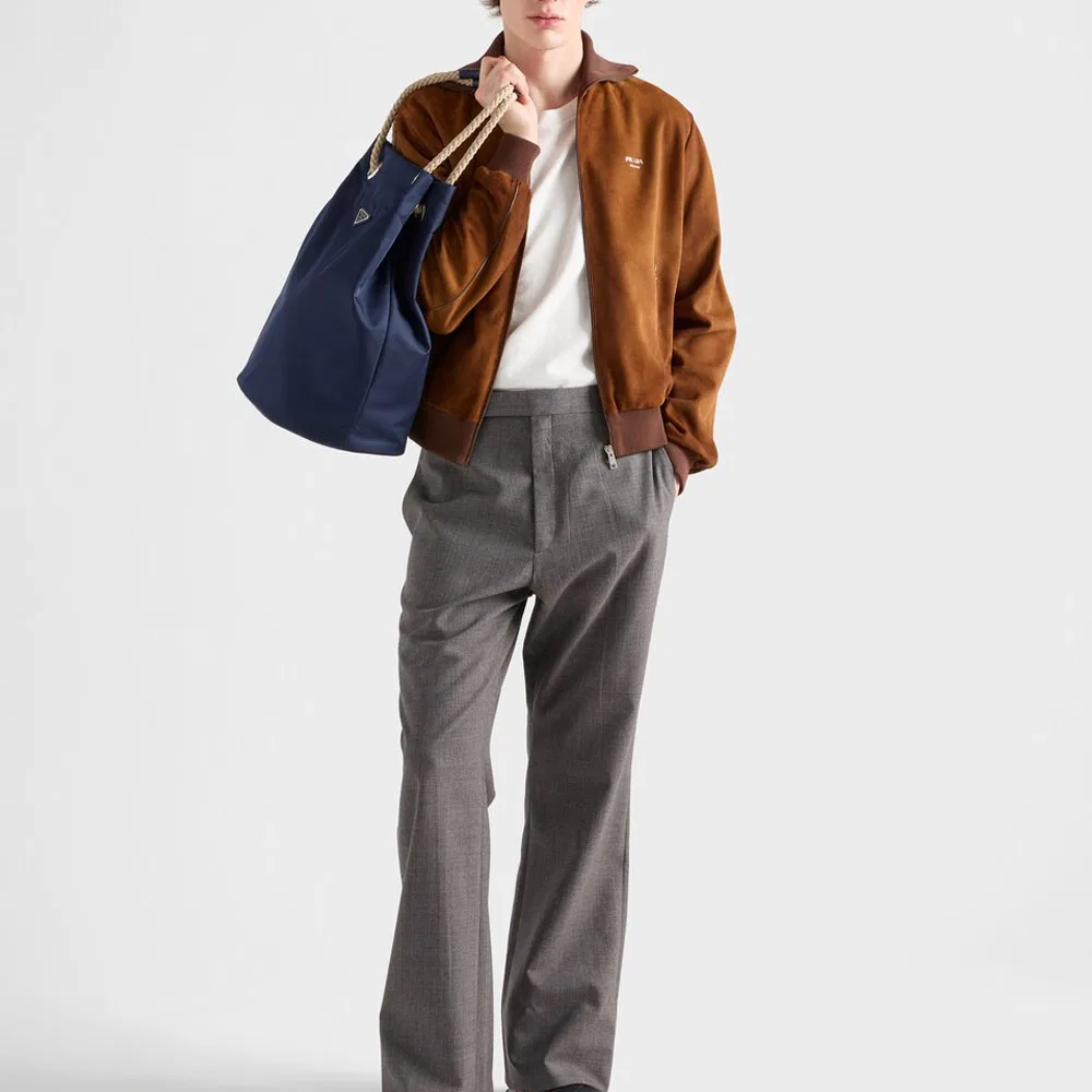 Куртка-блузон на молнии, Prada, Cognac — фото 3