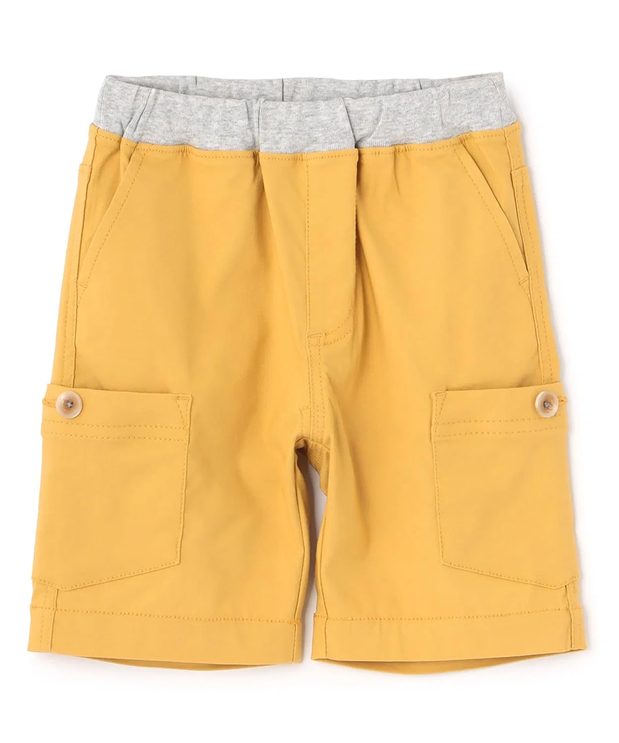 Детские шорты-карго из стрейч-твила с боковыми карманами, модель Stretch Twill Cargo Half Pants, sense of wonder, Mustard
