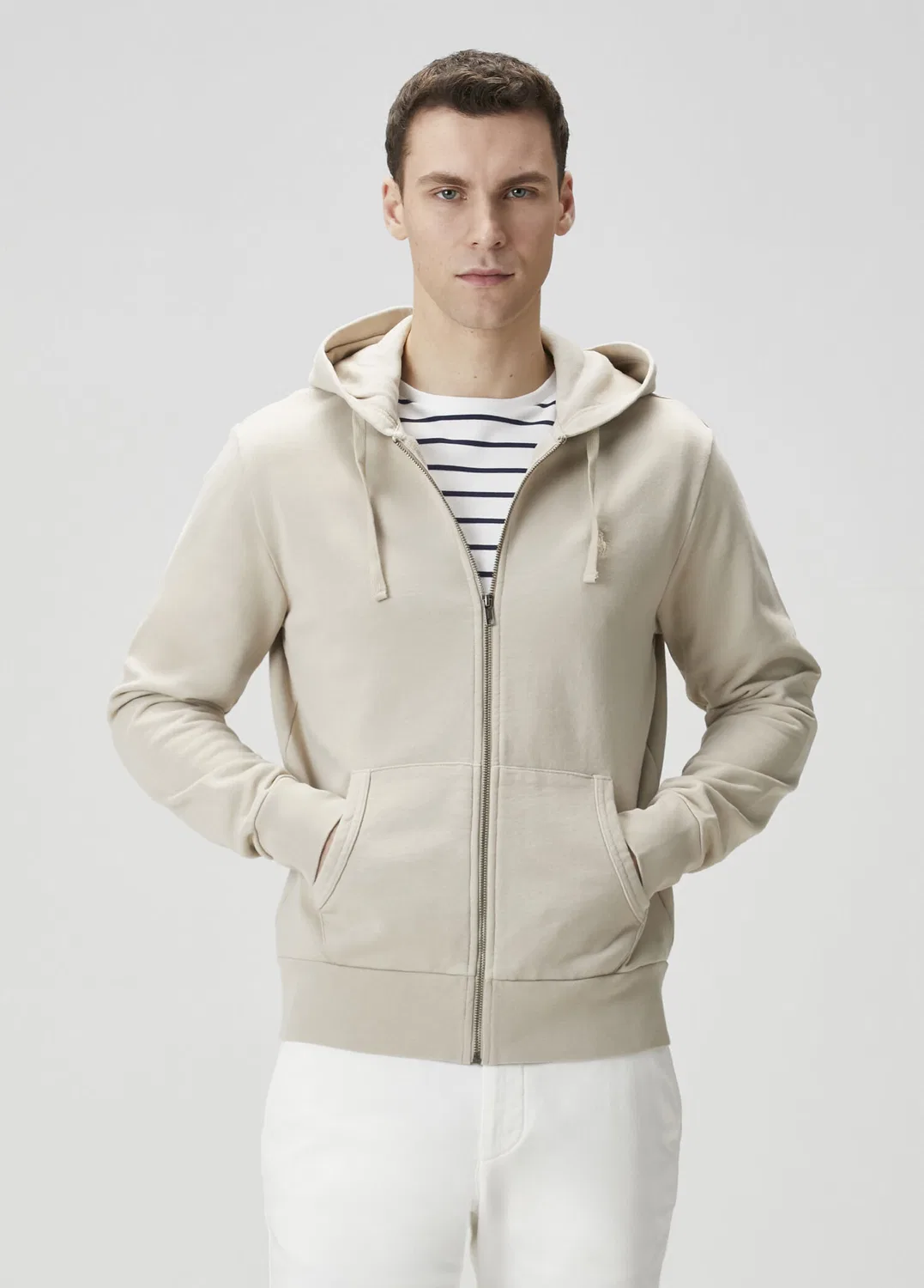 Свитшот с капюшоном на молнии Polo Ralph Lauren, gri
