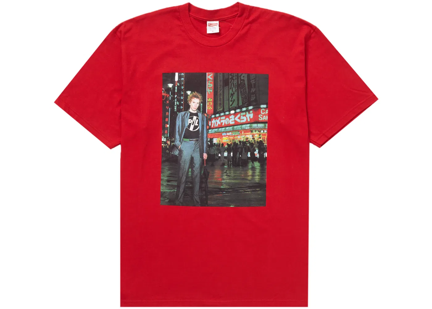 Мужская футболка с принтом Supreme PiL Live In Tokyo Tee, Red