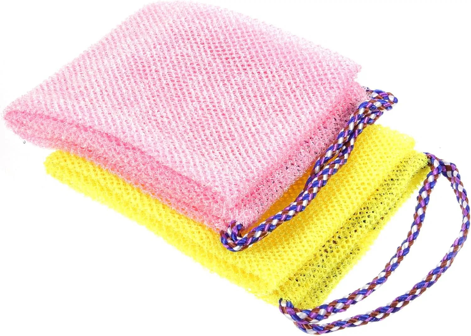 Мочалка для спины из хлопка, 2 шт, Healvian, 75x14 см
