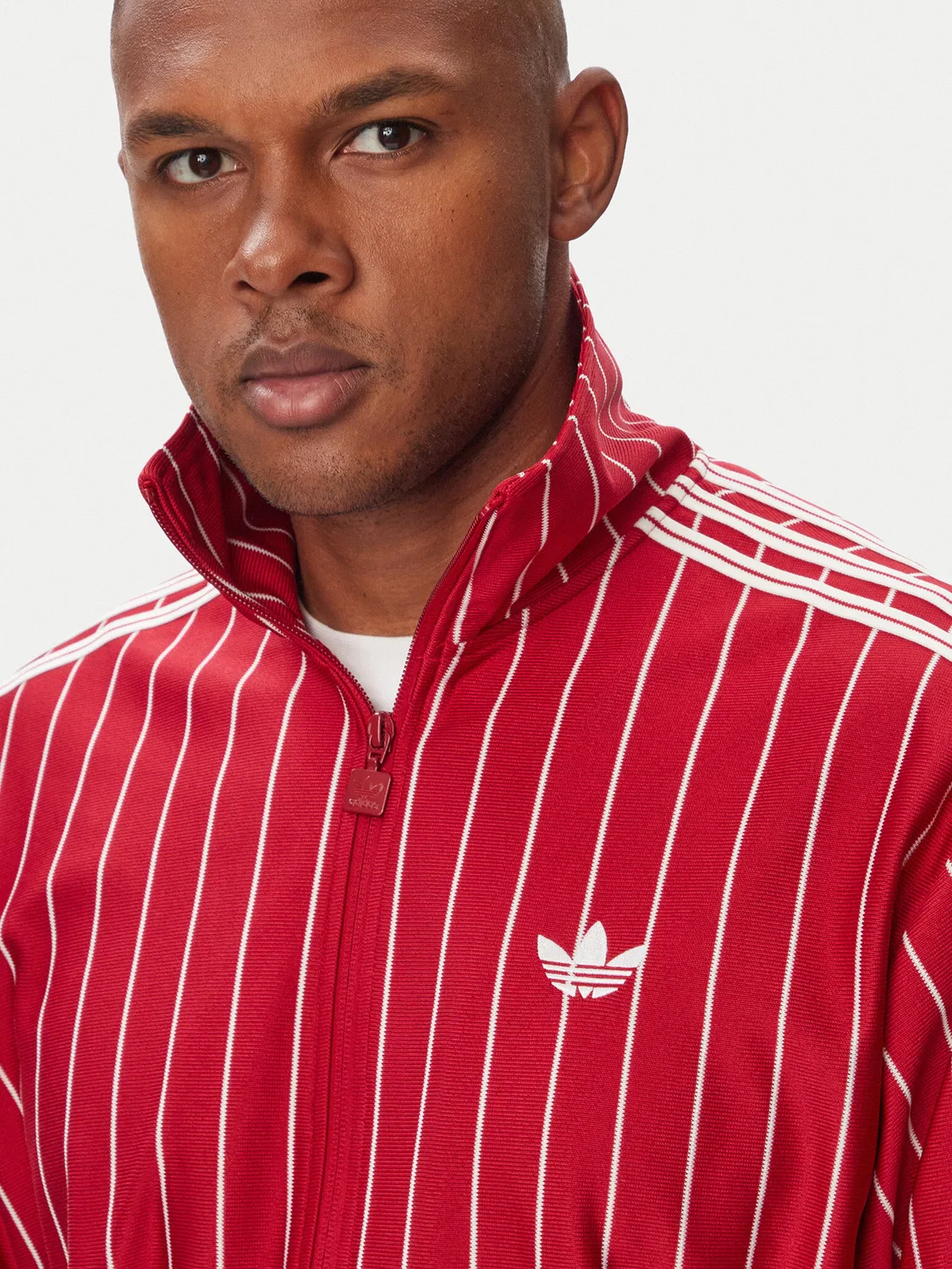 Мужская толстовка стандартного кроя Firebrid Pinstripes Track Top Adidas, красный — фото 4