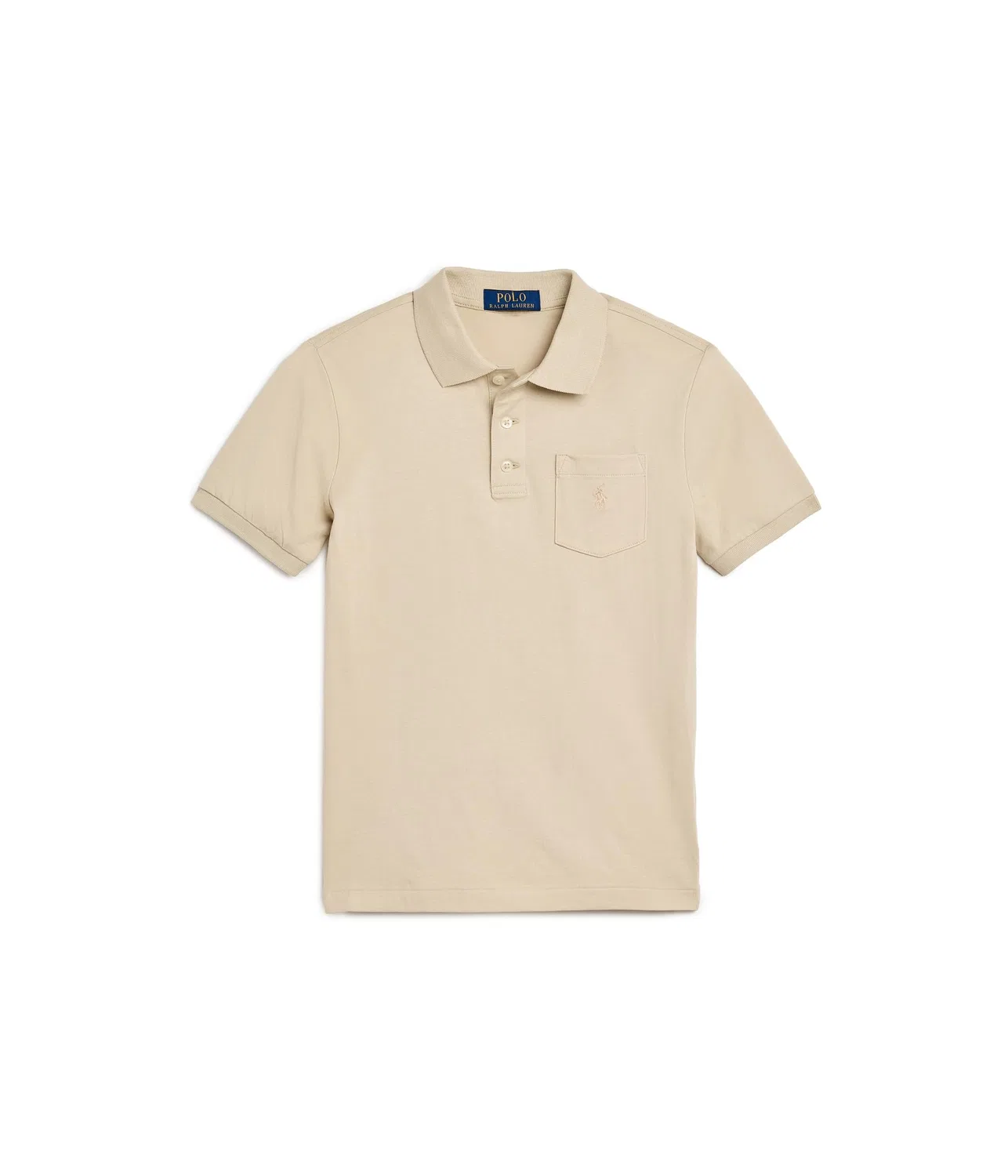 Поло из хлопкового трикотажа с карманом (для детей постарше) Polo Ralph Lauren Kids, Spring Beige