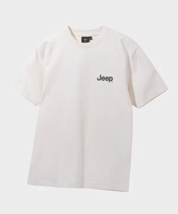 Футболка с принтом логотипа JEEP, детская, белый — фото 2