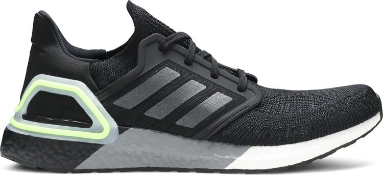 Кроссовки Adidas UltraBoost 20 'Night Metallic Signal Green', черный — фото 2