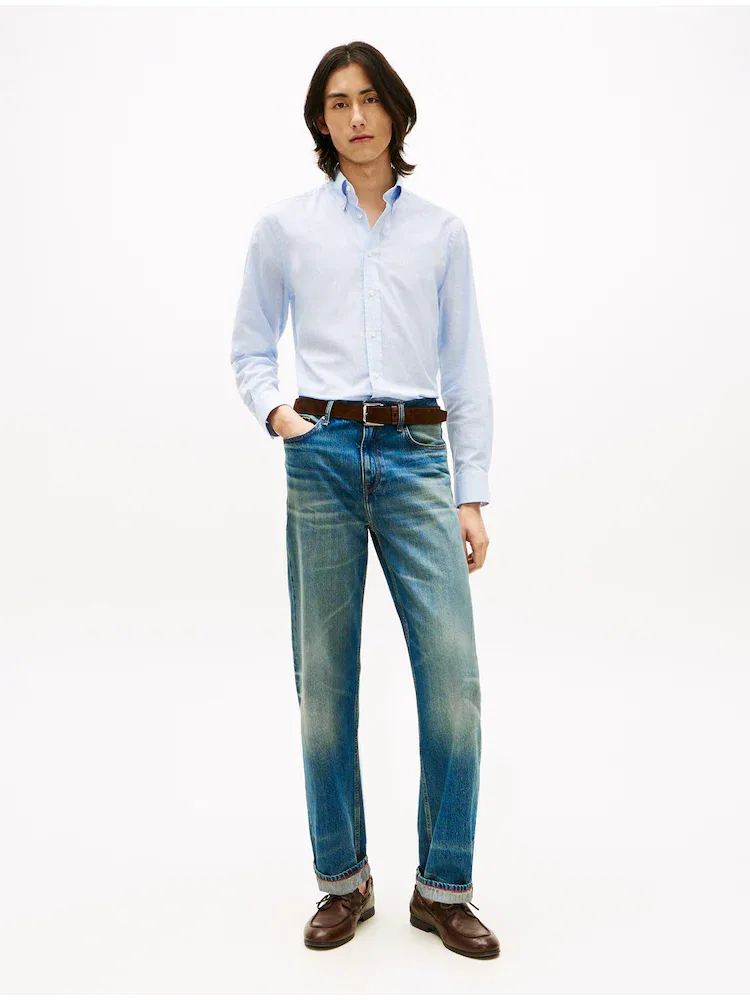 Рубашка с клетчатым принтом Regula fit TOMMY HILFIGER, Light Blue