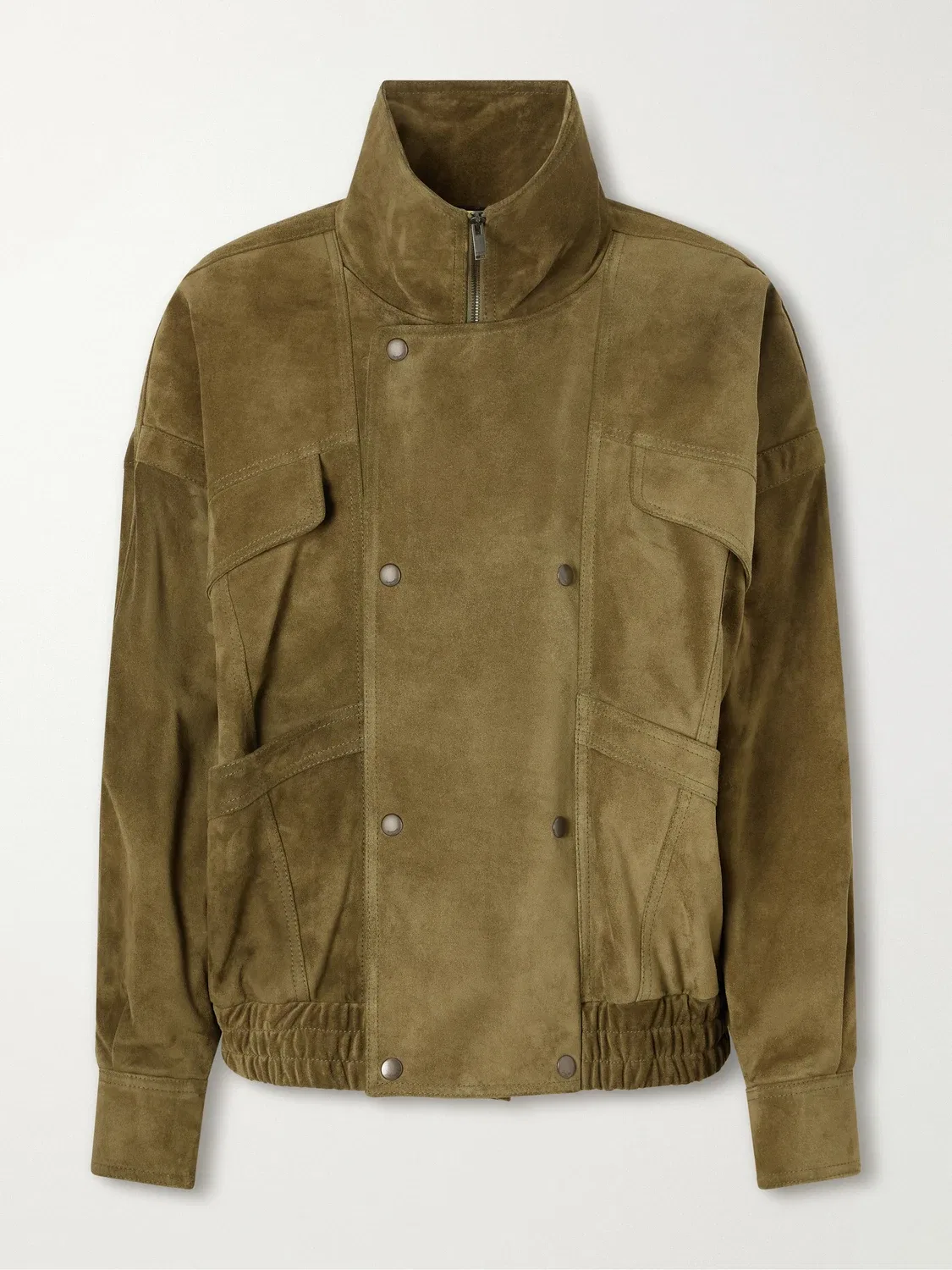 Замшевая куртка Saint Laurent, бирюзовый