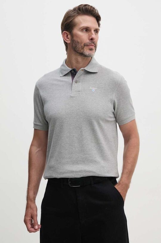 

Хлопковое поло Tartan Pique Polo Barbour, серый