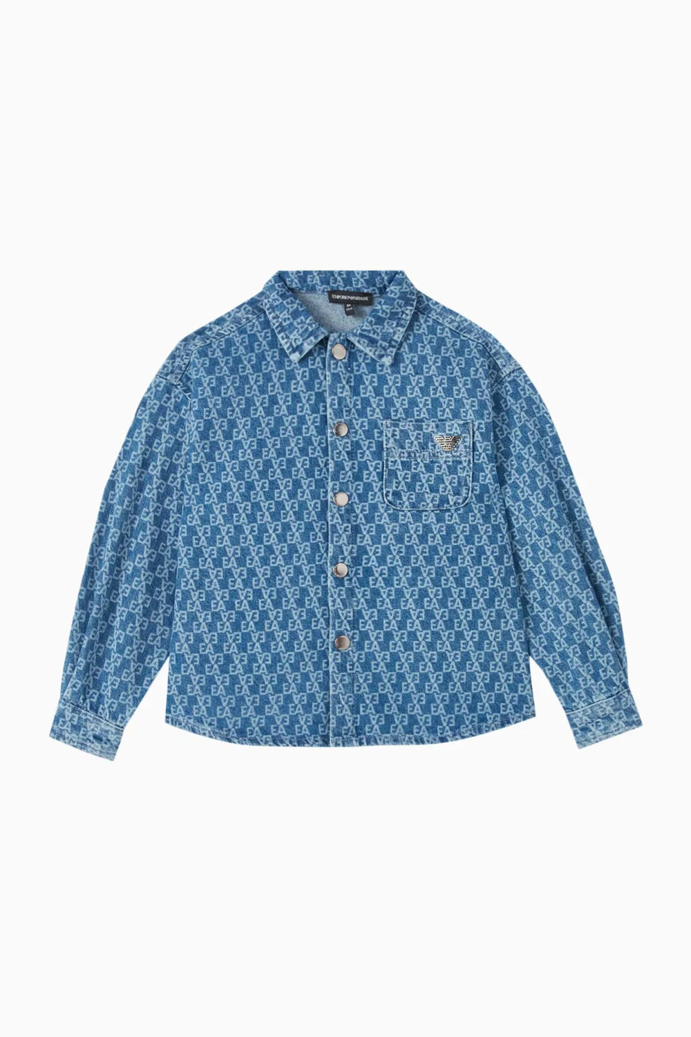 Рубашка с логотипом EA Denim Emporio Armani