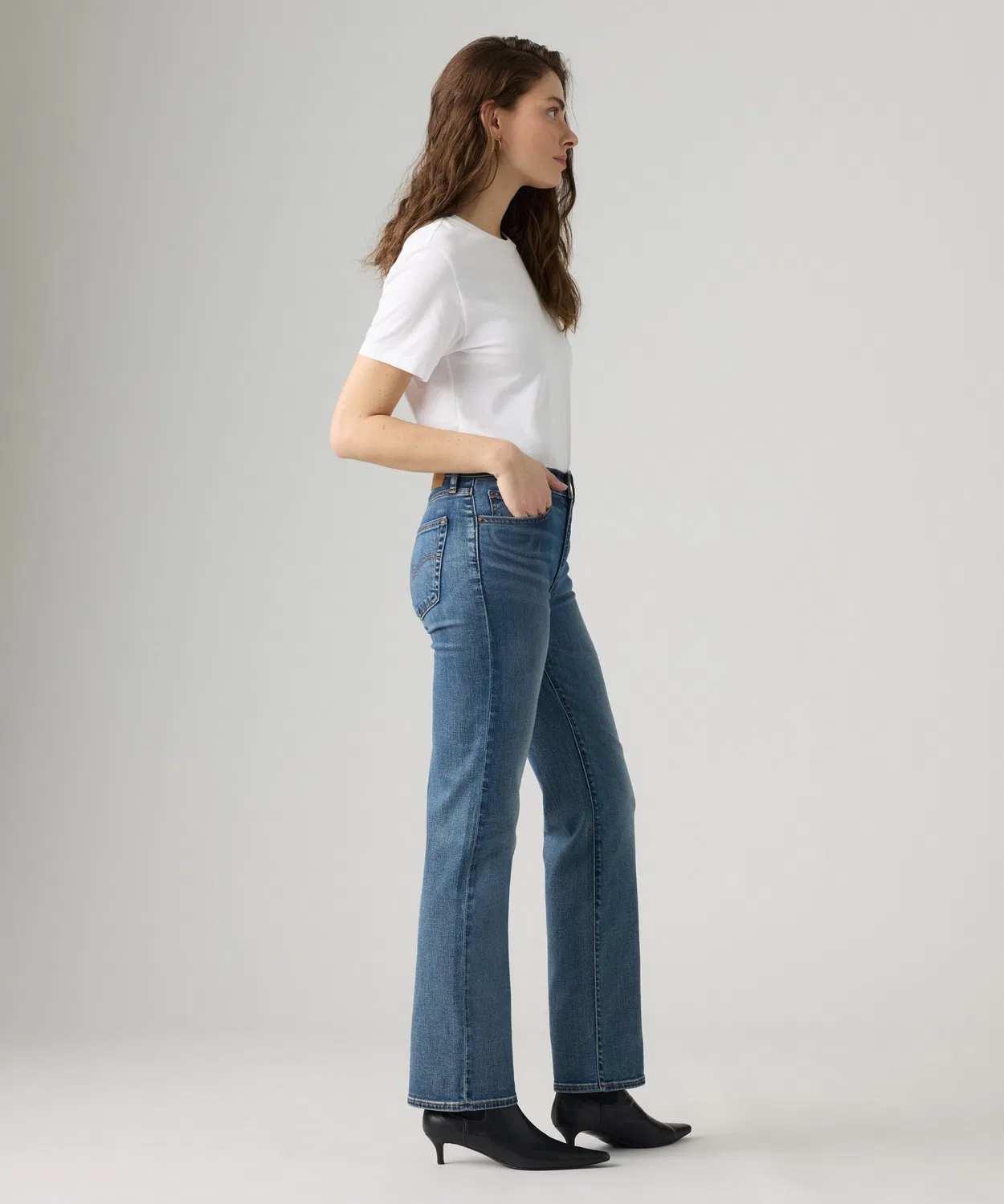 Женские джинсы с высокой посадкой прямого кроя 723 High Rise Straight Levi's, Dark Indigo Blue — фото 3