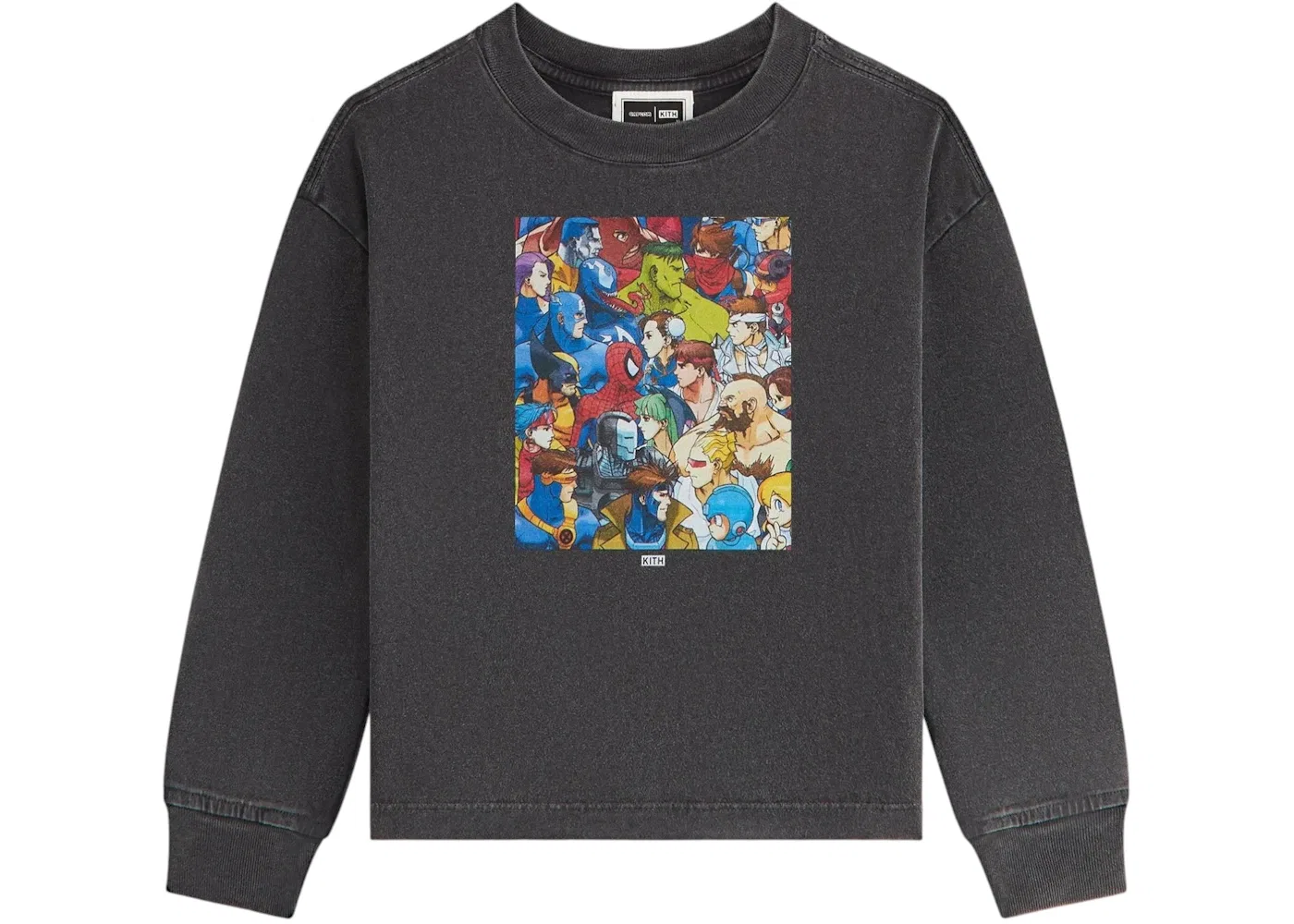 Детская футболка с принтом Kith x Marvel vs. Capcom Kids Clash of Super Heroes Vintage Tee, Black