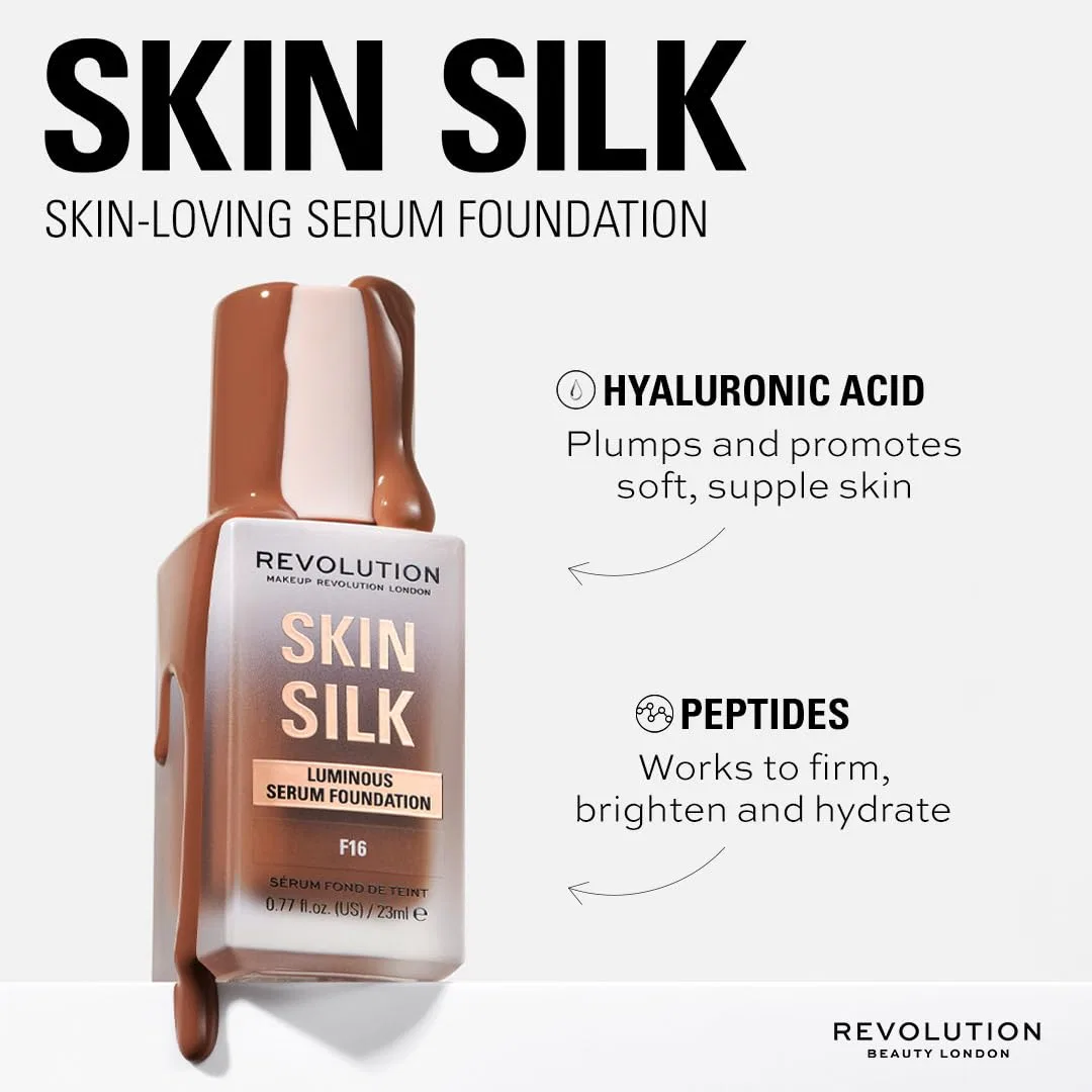 Сыворотка Revolution Beauty London — Тональная основа Skin Silk Serum Foundation от Makeup , F0 — фото 4