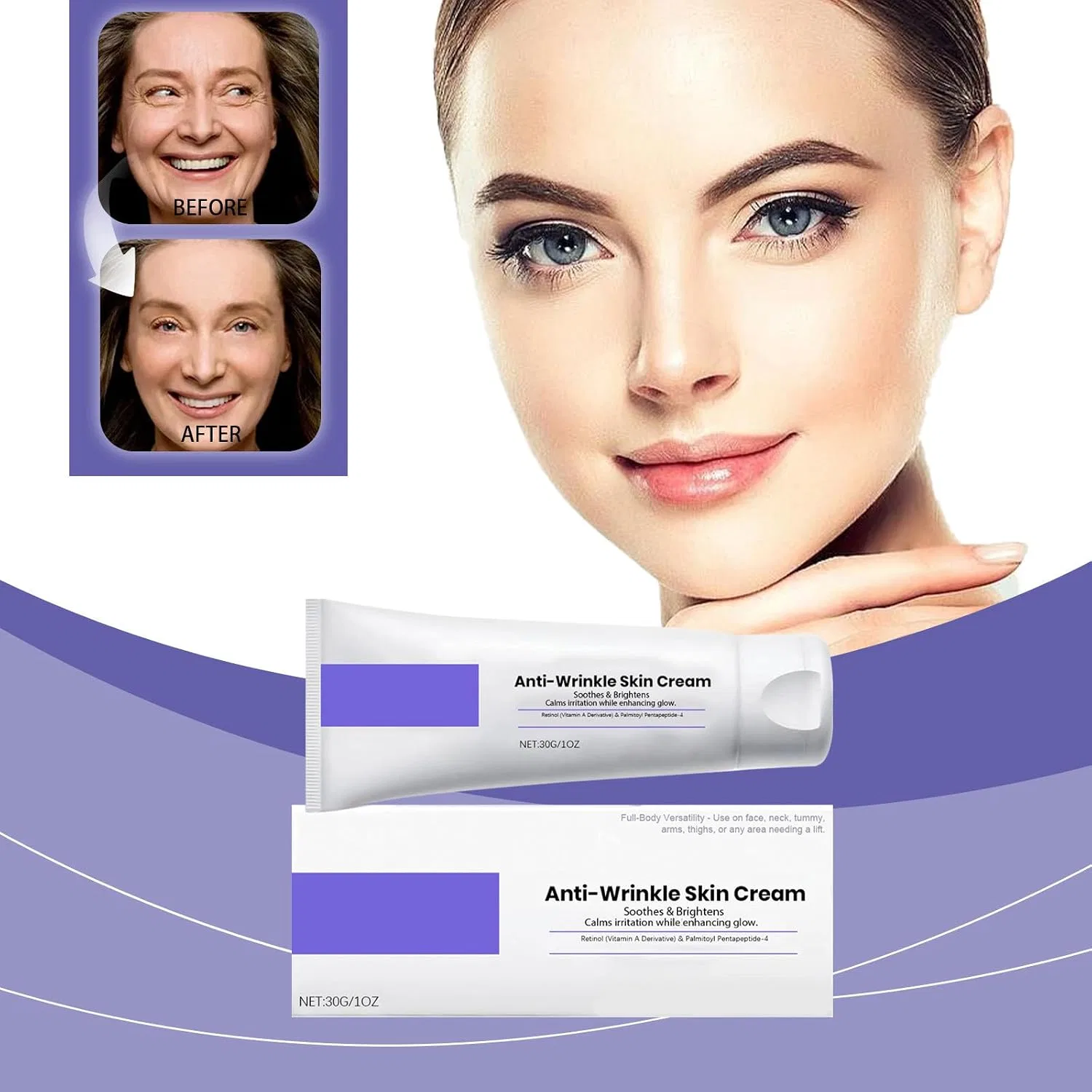 Антивозрастной крем для лица Anti-Wrinkle Skin Cream, 2 шт, 30 г Generic — фото 3