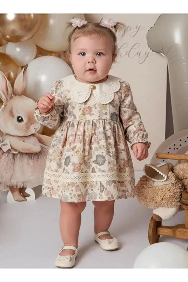 Детское платье для девочек с принтом Cherub Baby, Multicolor