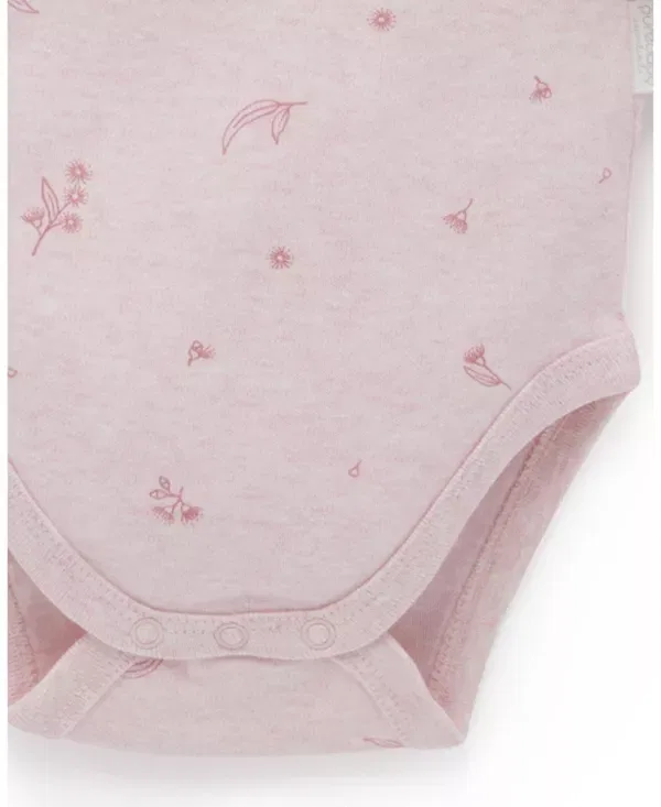 Детский комплект боди с длинным рукавом Purebaby, Pale Pink Blossom Pack — фото 4