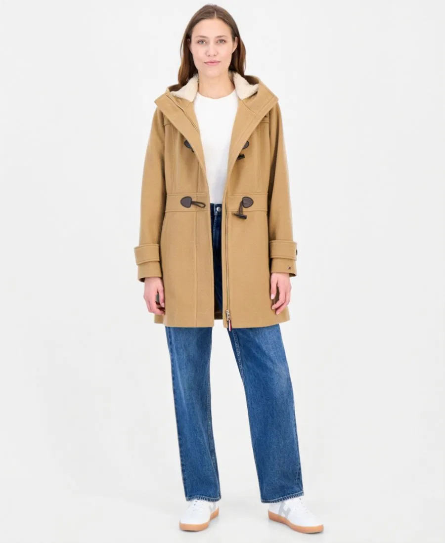 Пальто-тренчкот с капюшоном на молнии и тоглами, с подкладкой из флиса Tommy Hilfiger, Camel — фото 2