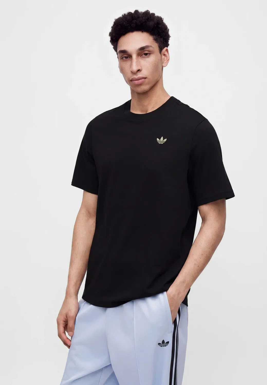 Футболка с камуфляжным логотипом для скейтбординга - футболка с принтом Adidas Originals, Black — фото 4