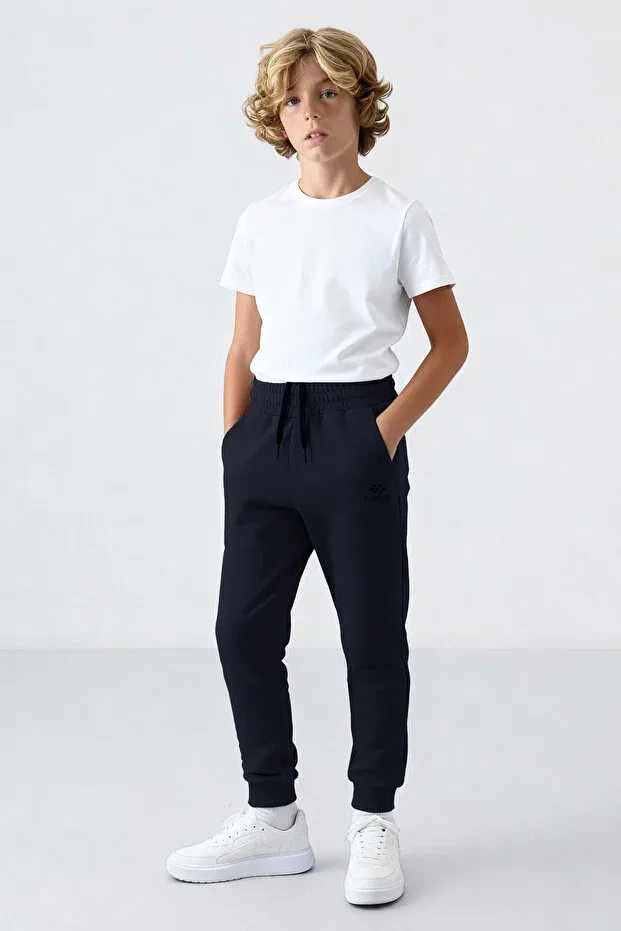 Детские спортивные штаны для мальчиков с манжетами Tommy Life, Navy Blue