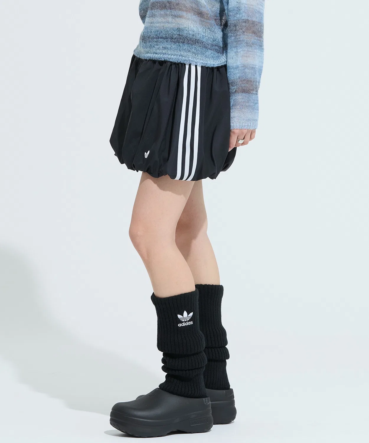 Женская юбка-баллон с эластичным поясом Adidas Originals, Черный — фото 3