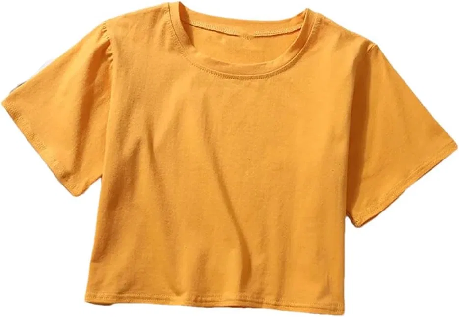 Женская футболка хлопковая классическая, Yellow
