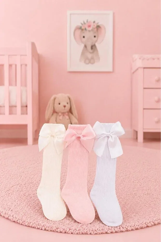 Детские носки для девочек хлопковые 3 шт. Lakoren, Multicolor