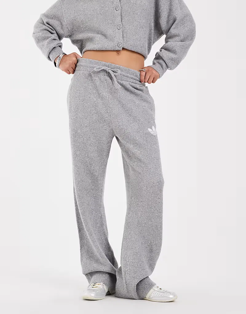 Вязаные брюки Adidas Originals, серый — фото 2