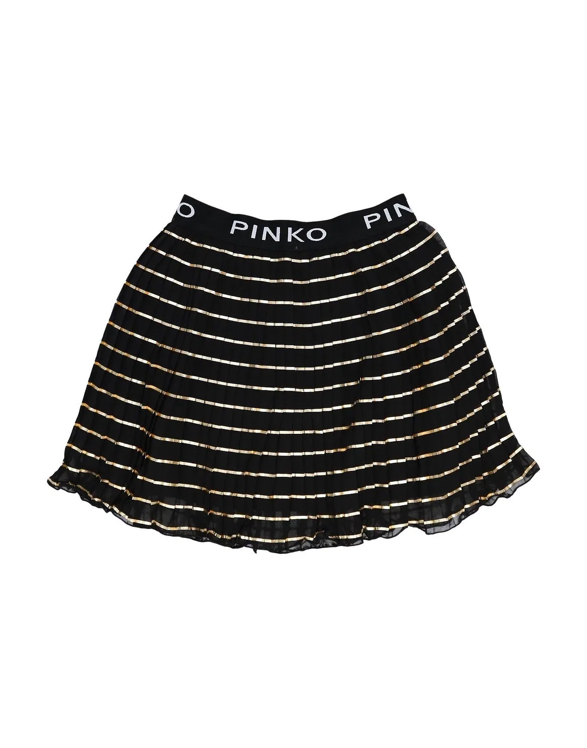 Детская юбка из крепа с логотипом Pinko Up, черный