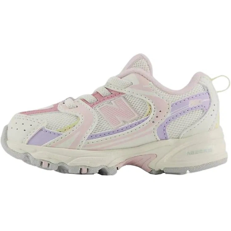 Детские кроссовки для девочек на шнурках New Balance, White/Pink/Purple