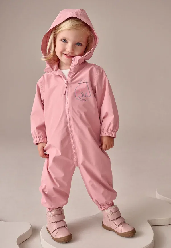Комбинезон с принтом Animals Regular fit - rainsuit Next, pale pink, бледно-розовый — фото 2