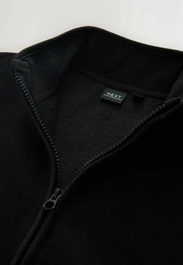 Худи на молнии из флиса Next Black, черный — фото 2